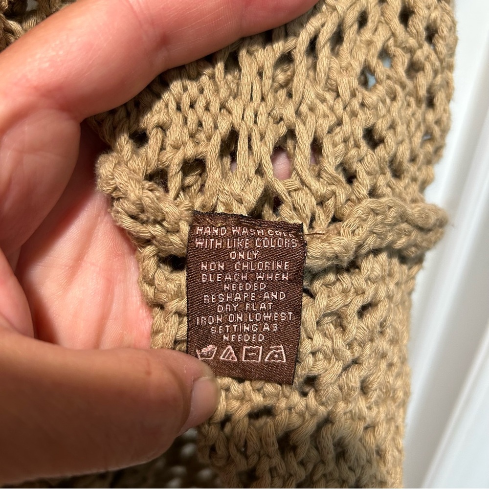 Vintage-Inspired Bandolino Crochet Knit Sleeveless Top | Size L - Picture 4 of 5